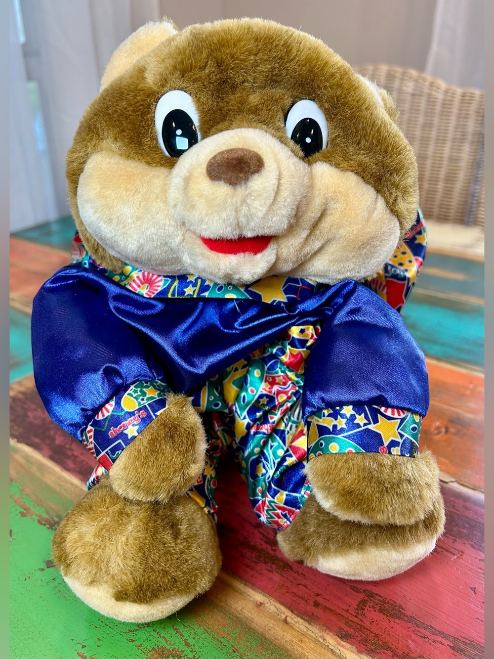 Vintage Shoney’s Bear Reversible Christmas Plush Toy 1997 NWT